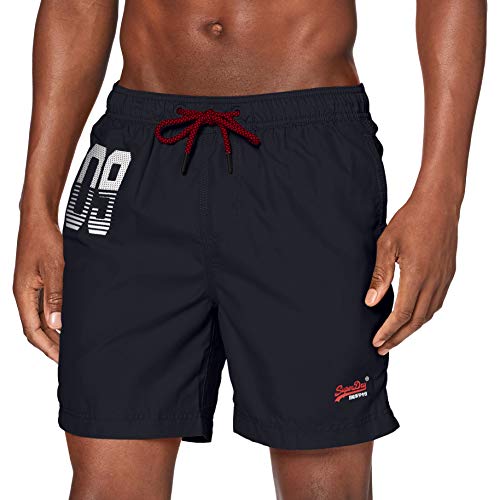 Superdry Waterpolo Swim Short Pantalones Cortos, Azul (Darkest Navy 49p), X-Large para Hombre