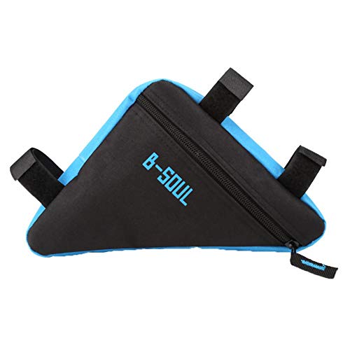 Tbest Triángulo de Bicicleta Bolsa Impermeable MTB Mountain Road Bicicleta Marco de Bicicleta Bolsa de Tubo Frontal Bicicleta Delantera Triciclo Bike Top Tube Triangle Tool Bag(Black&Blue)