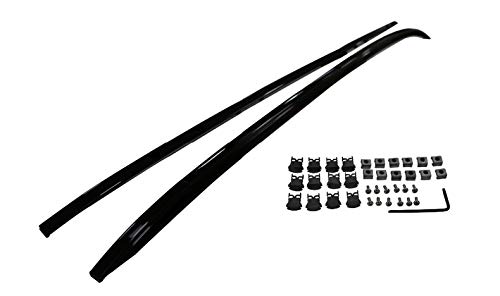 Techos para Mazda CX9 CX-9 2018 2019 2020 2021 Racks Rails Barras Portador de equipaje Barras Top Racks Cajas de riel de aluminio Baca Coche Universal (Color : Black)
