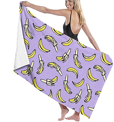 Toallas de baño Cute Banana Beach Holiday Súper Absorbente Toalla Extra Grande Alfombra 31 "* 51" para niños Swim Surf