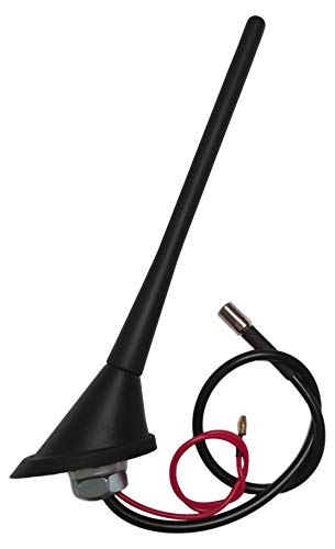 Twowinds - Antena de techo Mástil + Base (Negro) POLO NEW BEETLE SHARAN GOLF JETTA BORA PASSAT