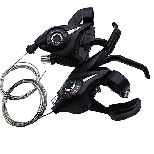 Uayasily Gatillo Shifter, Velocidad 3x7 Pulgar Pulgar Shifter Cambio De Marchas Palanca para La Carretera De Montaña Bicicletas 1pair