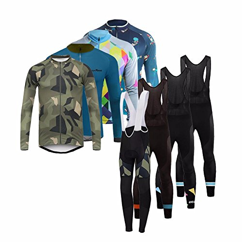 Uglyfrog 2018-2019 Nuevo De Invierno MTB Mantener Caliente Bici Manga Larga Maillot Ciclismo Hombre Bodies +Long Bib Pant with Gel Pad Winter Style