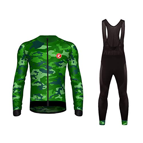 Uglyfrog 2018-2019 Nuevo De Invierno MTB Mantener Caliente Bici Manga Larga Maillot Ciclismo Hombre Bodies +Long Bib Pant with Gel Pad Winter Style