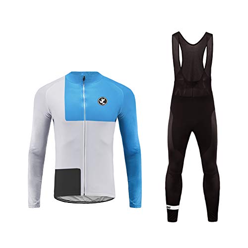 Uglyfrog Invierno Traje Ciclismo Hombre Conjunto Ropa Bicicleta Maillot MTB Manga Larga+ Pantalones de Acolchado 3D Cómodo Respirable Secado Warm - Ropa Deportivo para Bicicleta de Montaña