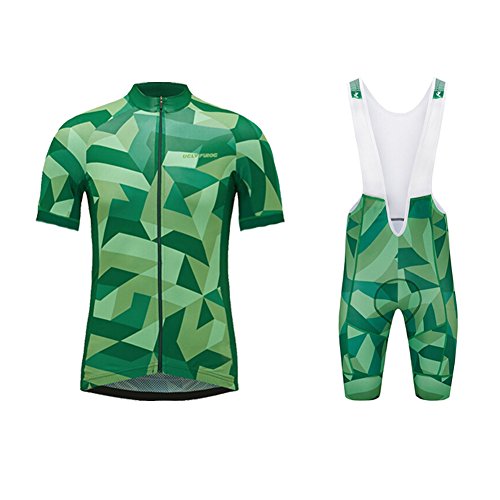 Uglyfrog MTB Ropa de Ciclismo Equipos de Ciclismo al Aire Libre para Hombres Bicicleta Ropa Deportiva Camisa de Manga Corta de Verano +Bib Pantalones Cortos con Correa