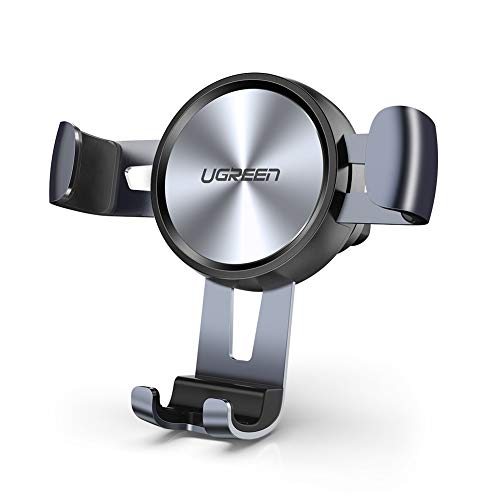 UGREEN Soporte Móvil Coche Gravedad, Sujeta Movil Coche Soporte Porta Teléfono para Rejillas Car Holder para iPhone 12 11 Pro MAX XS,Huawei P40, Xiaomi Mi10 Mi9T Redmi Note 8, Samsung S20 Note 10 S9