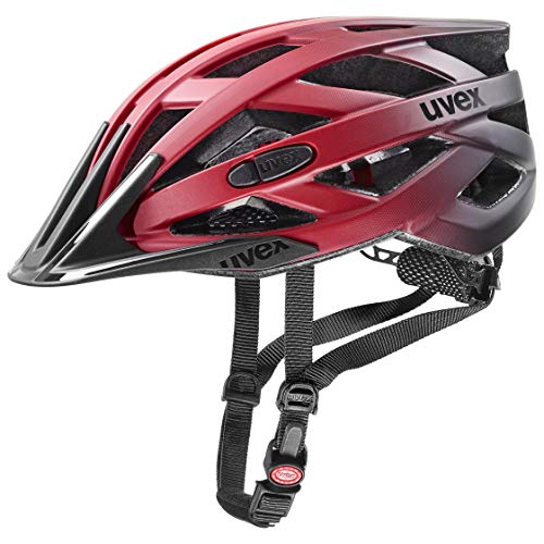 uvex i-Vo CC Casco de Bicicleta, Adultos Unisex, Red Black, 56-60 cm