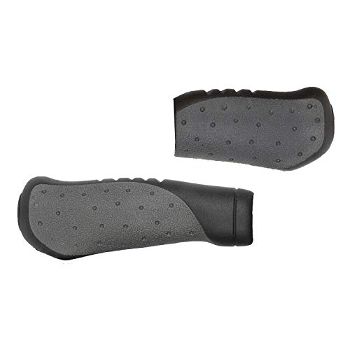 Velo Ergogel D2 - Puños ergonómicos para bicicleta, negro / gris, 135 mm + 92 mm