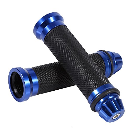 VGEBY Puños Acoples de Manillar para Moto Bici Goma Manillar para Motocicleta Bicicleta Suciedad Motocross Universal 7/8" ( Color : Azul )