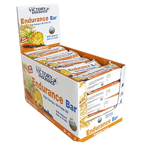 Victory Endurance Barrita Endurance Tropical, enérgetica, natural y sin aceite de palma (25x85 g) 46% de avena