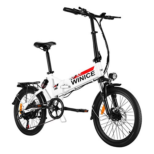 VIVI Bicicleta Electrica Plegable Urbana,350W Bici Electrica Urbana Ligera para Adulto,20" Plegable Ciudad Ebike con 36V 8A Batería extraíble,Shimano 7 velocidades,3 Modos,25km/h,50KM Gama