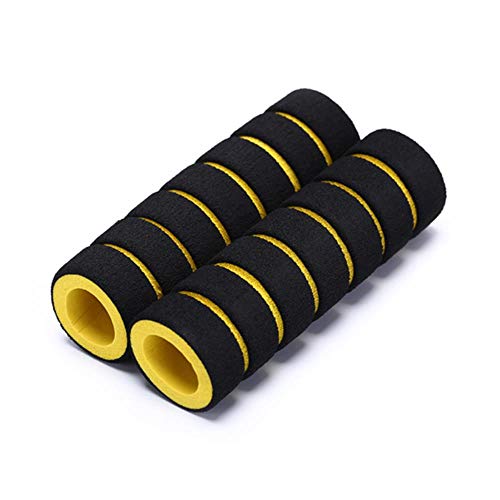 WDNMD 1 par de Asas handbar Skid Frenos manija septiembre Cubierta de la Bici Esponja Bar Grip Cubierta de Espuma,Amarillo