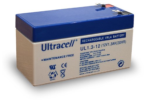 Wentronic 78243 Sealed Lead Acid (VRLA) 1300mAh 12V batería Recargable - Batería/Pila Recargable (1300 mAh, Sealed Lead Acid (VRLA), 12 V, Blanco)