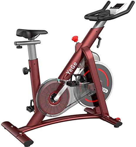 WGFGXQ Bicicleta estática para Interiores, Bicicleta estática electromagnética Fija con Asiento Ajustable y Bicicleta estática de Control magnético de Resistencia, Bicicleta de Spinning Adecuada pa