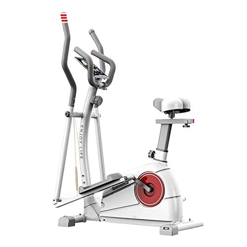 WGFGXQ Entrenador elíptico y Bicicleta estática con Asiento Ajustable y Pantalla LCD fácil/Entrenador Doble 2 en 1 Máquina de Entrenamiento Cardiovascular para Oficina en casa