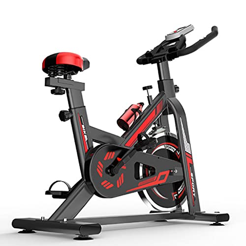 WOERD Bici Estatica Indoor Bicicleta Indoor con Disco de Inercia de 6 Kg y Resistencia Regulable, Bici de Entrenamiento Fitness con Sillín Ajustable, Pulsómetro y Pantalla LCD, hasta 150 Kg