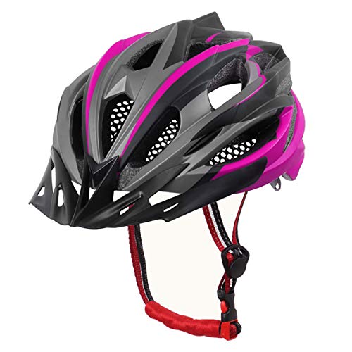 X-TIGER Bicicleta Casco Adulto Unisexo con Certificado CE,Visera y Forro Desmontable Especializado para Ciclismo de Montaña (Rosa)