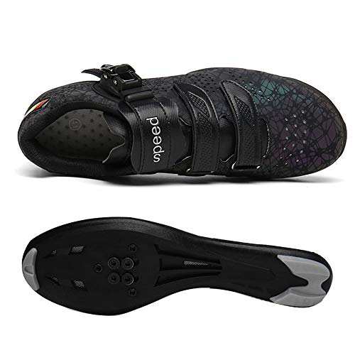 Yhjmdp Zapatos de Ciclismo de Auto-Bloqueo, Zapatillas de Ciclismo para Hombre, Zapatos Atléticos de Las Mujeres de la Bicicleta,R3,39