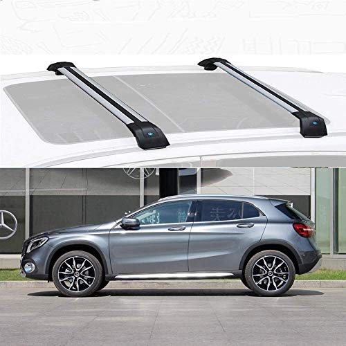 YIJIAREN Ajuste Rieles Cruzados Personalizado para Mercedes B ENZ GLA 2015-2019, aleación de Aluminio Barra Transversal Rack De Techo Portaequipajes Rack con Cerradura