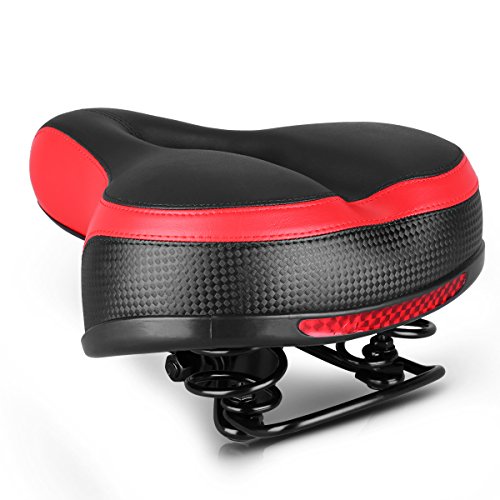 Ynport Crefreak Sillín Bicicleta Asiento Ciclismo Cojín Cojín Cojín Diseño a Prueba de Golpes Big Bum Extra Comfort Asiento Bicicleta