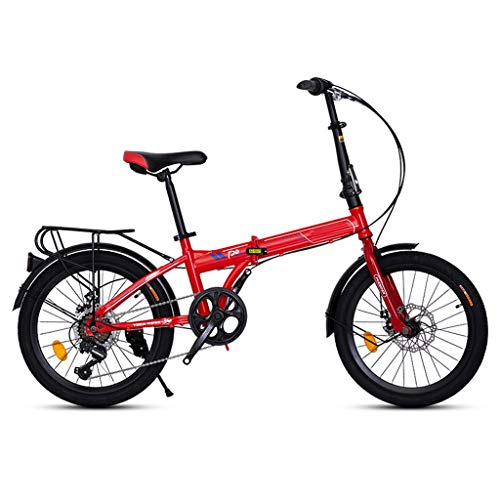 ZHEDYI Adultos De 20 Pulgadas Bicicleta Plegable De Velocidad Variable, Bicicleta De Montaña Bicicletas Todo Terreno, Bicicleta Ligera Estructura De Aluminio, Frenos De Disco, Bicicleta Niño