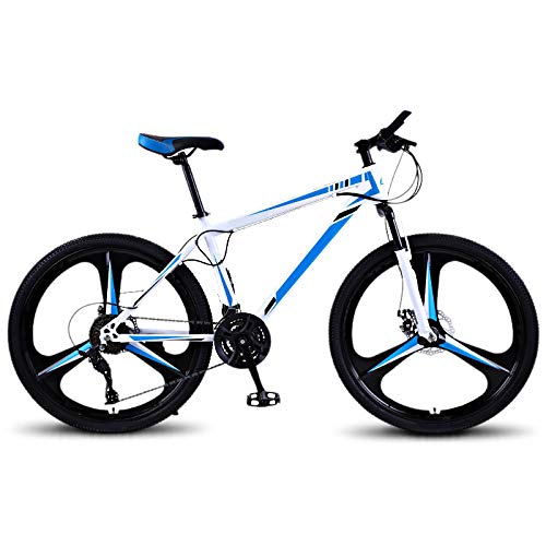 ZJBKX Bicicleta de Montaña de 24 Pulgadas, Adulto Ir al Trabajo Hombres y Mujeres Velocidad Variable Estudiantes Off-Road Absorción de Golpes Bicicletas Juveniles Luz Carreras de Carretera