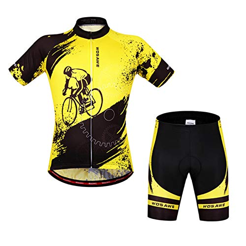 ZMMZZ Jerseys de Ciclismo para Hombre, Ropa de Ciclismo de Manga Corta de Verano para Hombre, Ropa de Ciclismo para Bicicleta MTB,B,S