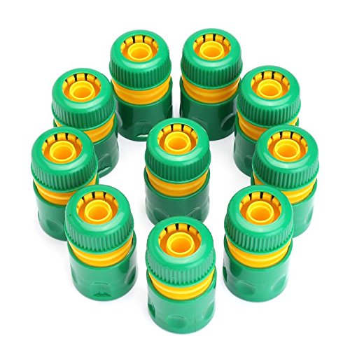 ZZQQ 10pcs 1/2 Pulgadas Manguera Adaptador conectar el Conector de Manguera de jardín Tap Water Pipe Montaje rápido de riego Solid Och hållbar (Color : Yellow)