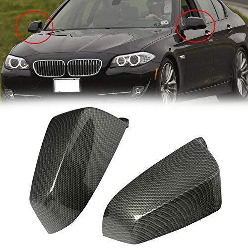 1 Par Izquierdo Del Coche + Lado Derecho Retrovisor Cubierta Del Espejo Decoración 51167187431 51167187432 Ajuste For BMW E60 E61 F10 F11 F01 F02 F13 F12 E63 E64