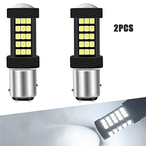 2 Unids Blanco 1157 BAY15D Coche LED Bombillas de Freno Canbus 63 SMD 2835 Super Brillante Lámpara de Freno para Camión Remolque 12 V