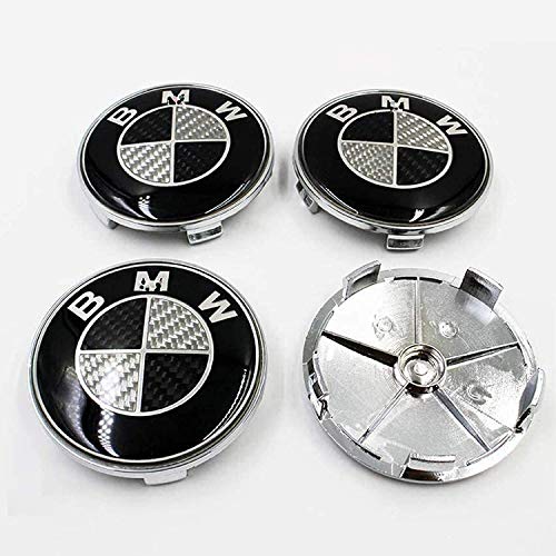 4Pcs Tapas De Cubo De Centro De Rueda para BMW Wheels Logo 68mm, Coche Logo Emblem Wheel Center Rim Hub Caps Pegatinas Compatible