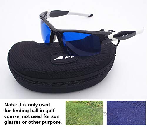 A99 Golf Eagle Eye - Gafas para encontrar pelotas de golf (incluye funda), Black White Frame