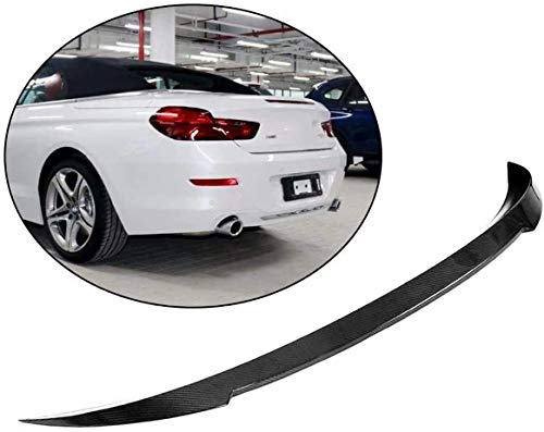 ABABABA Adecuado para BMW 6 Series 640I 650I Cabrio 2 Puertas 2013-2018 Fibra De Carbono CF Alerón Trasero para Tapa De Maletero, No Apto para Sedán O Gran Coupé De 4 Puertas