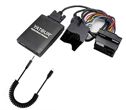 Adaptador AUX estéreo para iPhone de BMW, interfaz de entrada de audio digital para coche con tarjeta SD, iPod MP3 USB, 3,5 mm AUX IN, reproductor de música iluminado para BMW 1994-2006