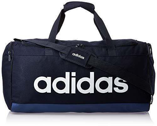 adidas Lin Duffle M Bolsa Lona de Deporte, Unisex Adulto, Legend Ink/Tech Indigo/White, NS