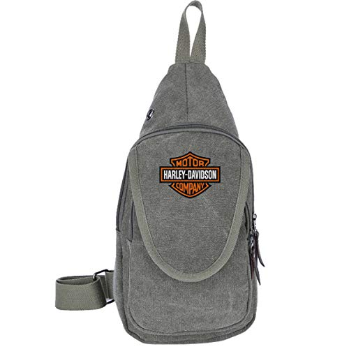 AHISHNF Harley Davidson - Bolsa de hombro para hombre y mujer con logotipo de viaje, multiusos, informal, para senderismo