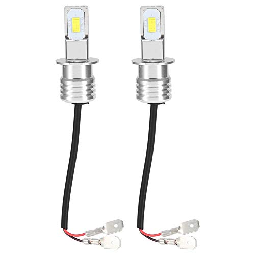 Akozon Fog Light 2pcs H3 80W 8000K 12-24V Accesorio universal Bombilla LED blanca con decodificación