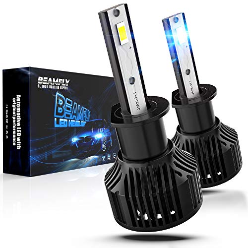 BEAMFLY H1 LED 12000LM con Unidad de Control Incorporada, 80W Bombillas Faros Coche, 6000K Blanco