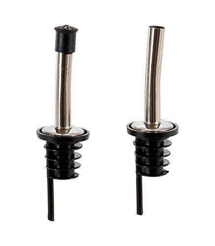 BigBuy Home Tapón Dosificador Negro Metal 2 Pcs