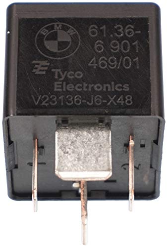 BMW Black 12 Volt Auto Relay Tyco V23136-J6-X48 61366901469