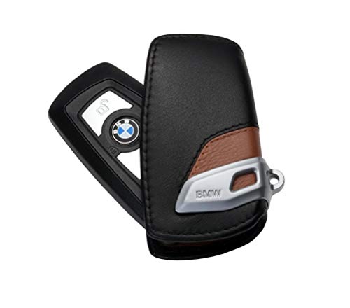 BMW - Carcasa para llave Luxury Line, Color negro/marrón