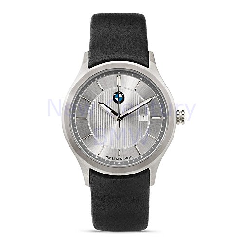 BMW Reloj clásico auténtico para hombre, color negro, diámetro 42 mm
