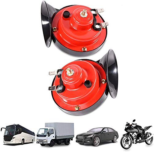 Bocina de coche de 300 dB, bocina de barco de 12 V, bocina de caracol eléctrico, kit de doble bocina impermeable para camión, barco y moto (2 unidades)