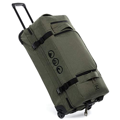 Bolsa de Viaje XL con 2 Ruedas Maleta Kane Trolley de 80 cm Bolsa de Deporte Grande Trolley 120L Verde-Oliva