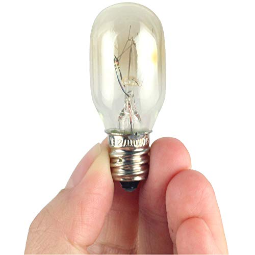 Bombilla Aries E12 / E14 Reemplazo duradero microondas 15W 25W Base cobre incandescente Super brillante Luz sal Profesional Resistente al calor Fácil instalar(15W-Niquelado-E12)