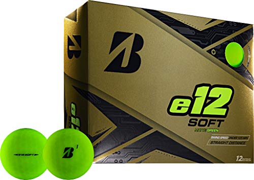 Bridgestone Golf Hombres Verde E12 Soft Mate (12 Bolas), 1 docena