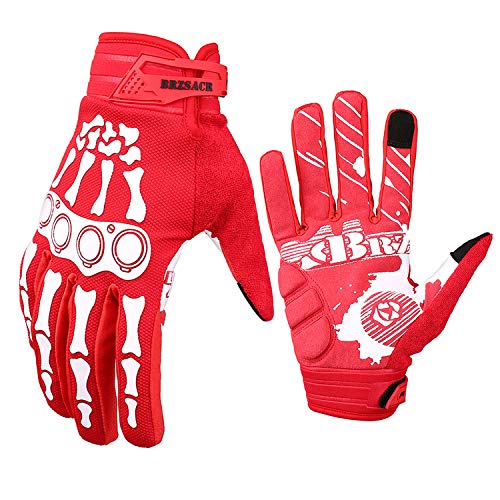 BRZSACR Guantes de ciclo Primavera Verano Guantes de peso ligero con pantalla táctil bicicleta de montaña M Red1