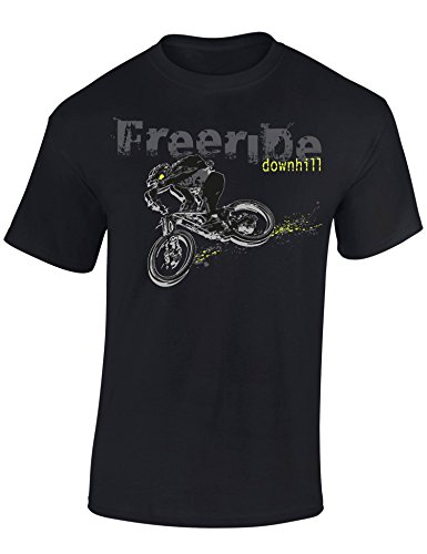 Camiseta de Bicileta: Freeride Downhill - T-Shirt para jóvenes Ciclistas - Regalo Niños Niño Niña - Bike Bici BTT MTB BMX Mountain-Bike Deporte Pijama Outdoor - Cumpleaños Navidad (152/164)