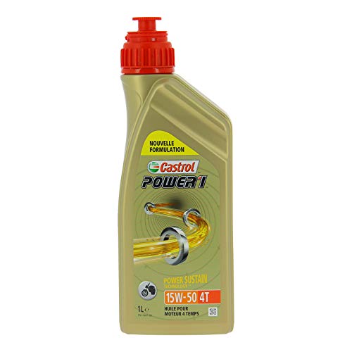 Castrol CAP15501 Power 1 4T 15W50 1L, Bidon de 1 L